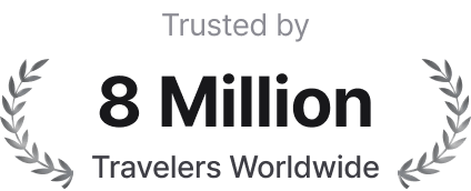 Trusted by over 8 million travelers